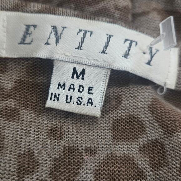 Animal Print Embellished Top Size Medium Made in the USA - Picture 3 of 4